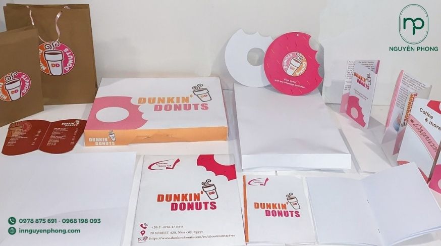 Trọn bộ bao bì bánh donut